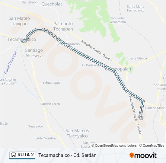 RUTA 2 bus Line Map