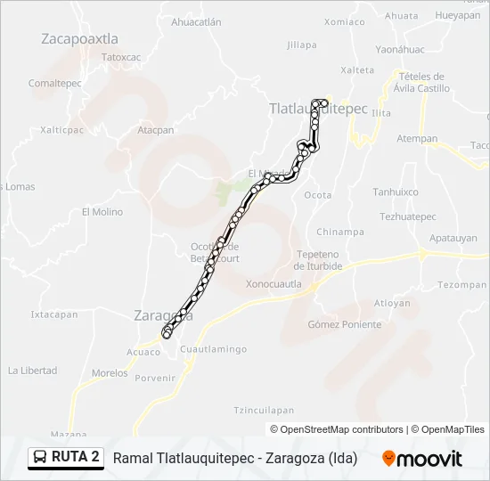 RUTA 2 Bus Line Map