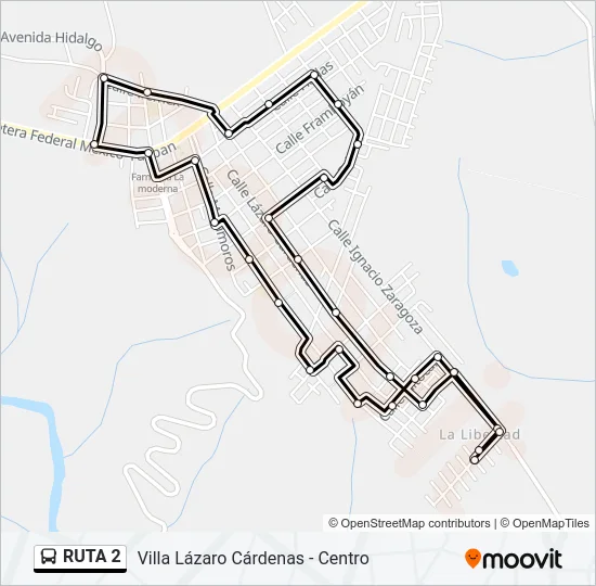 RUTA 2 Bus Line Map