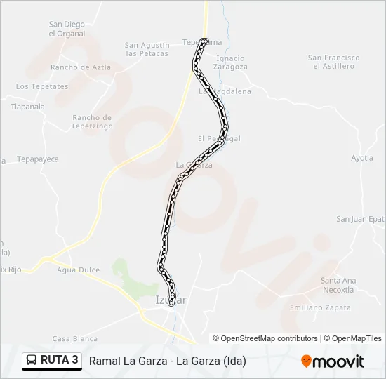 RUTA 3 Bus Line Map
