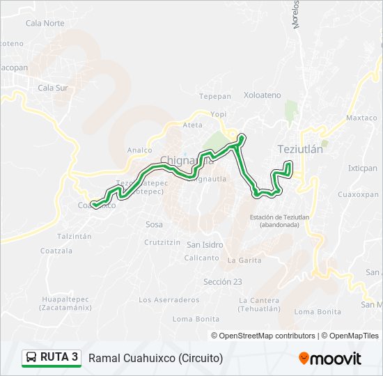 RUTA 3 bus Line Map