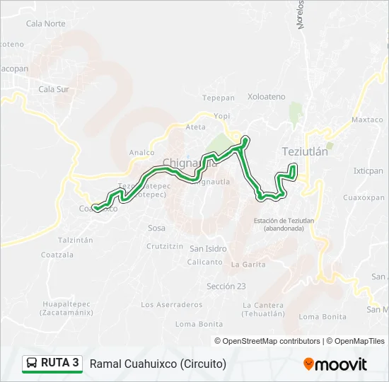 RUTA 3 Bus Line Map