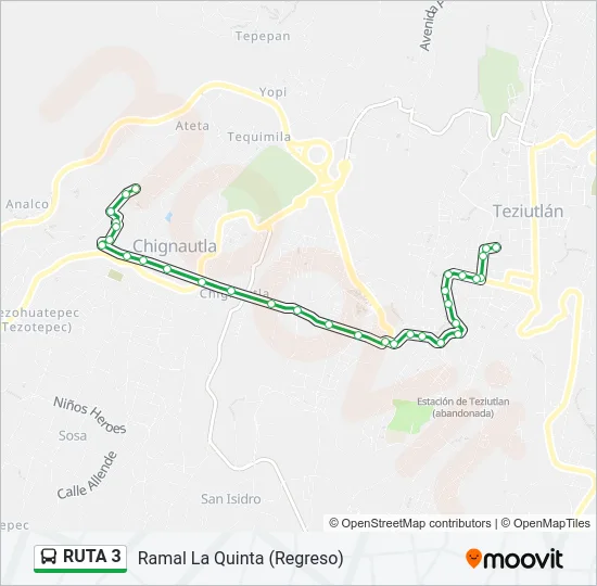 RUTA 3 Bus Line Map