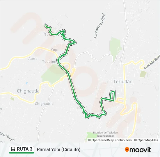 RUTA 3 Bus Line Map