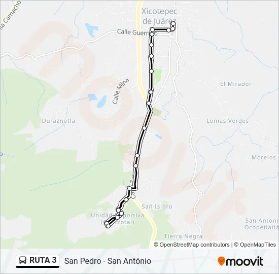 RUTA 3 Bus Line Map