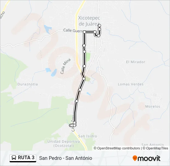 RUTA 3 Bus Line Map