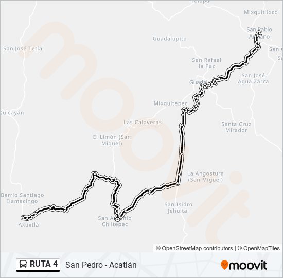 Mapa de RUTA 4 de autobús