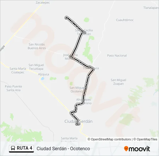 RUTA 4 Bus Line Map