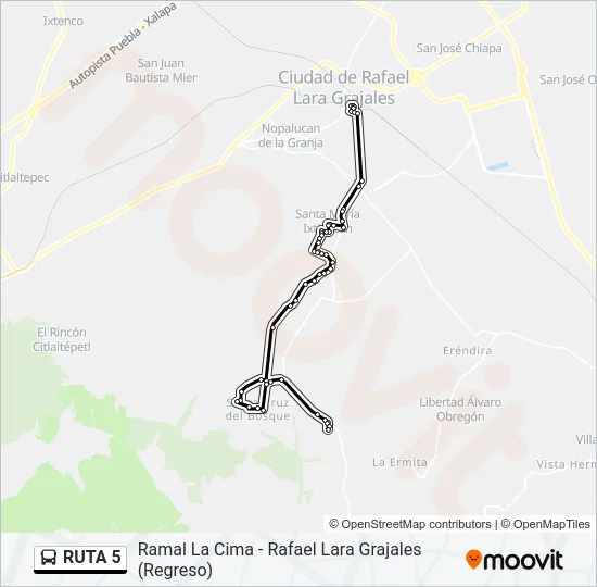 RUTA 5 Bus Line Map