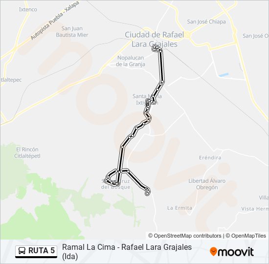 RUTA 5 bus Line Map