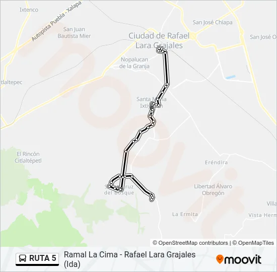 RUTA 5 Bus Line Map
