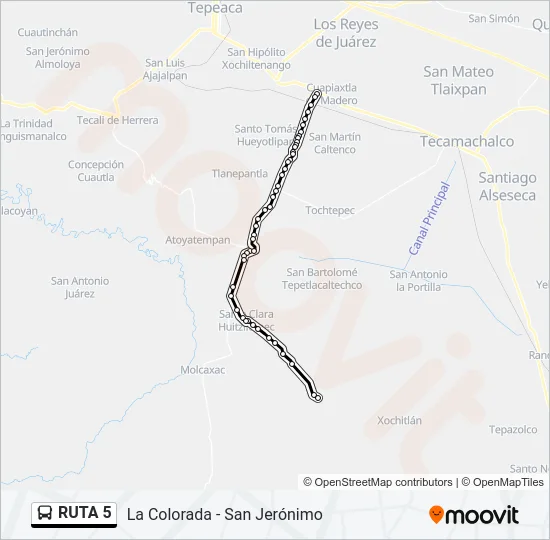 RUTA 5 Bus Line Map