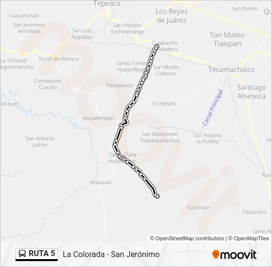 RUTA 5 Bus Line Map