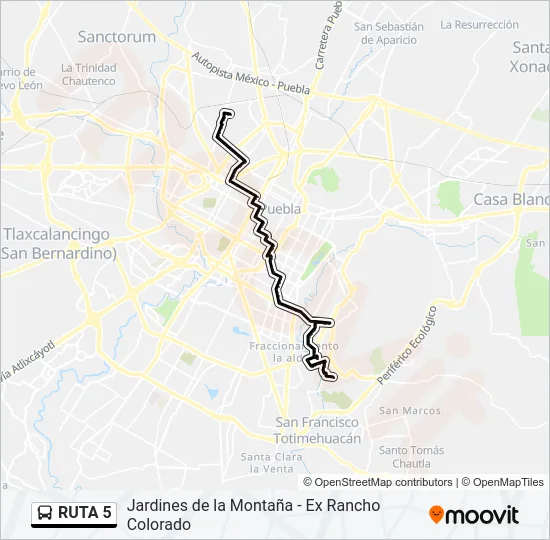 RUTA 5 Bus Line Map