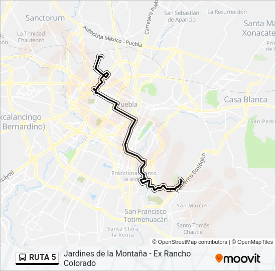 RUTA 5 Bus Line Map