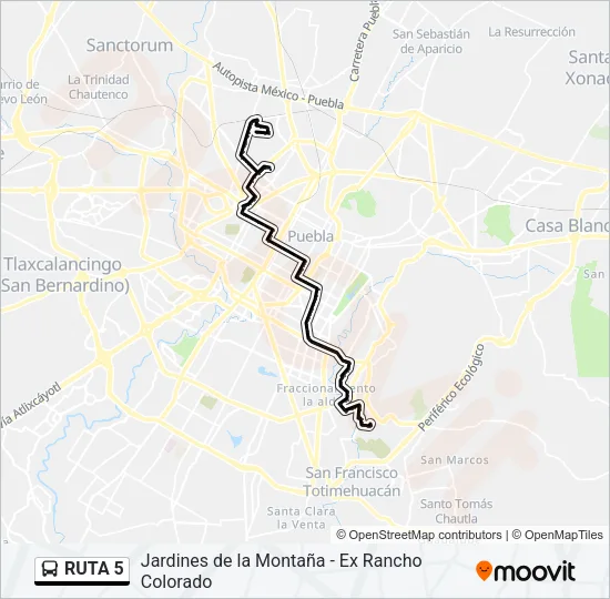 RUTA 5 Bus Line Map