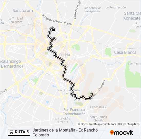 RUTA 5 bus Line Map