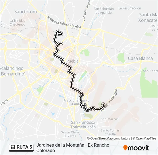 RUTA 5 Bus Line Map