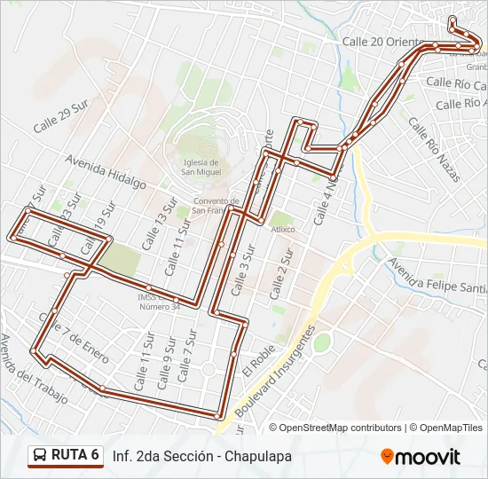 RUTA 6 Bus Line Map