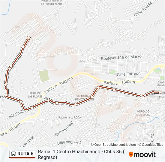 RUTA 6 Bus Line Map