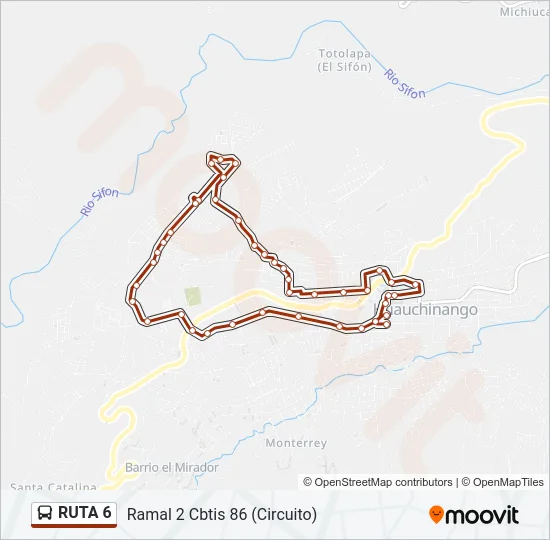 RUTA 6 Bus Line Map
