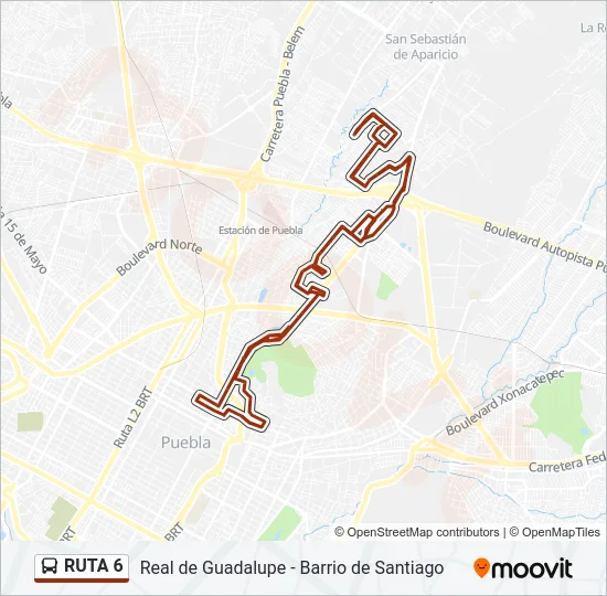RUTA 6 Bus Line Map
