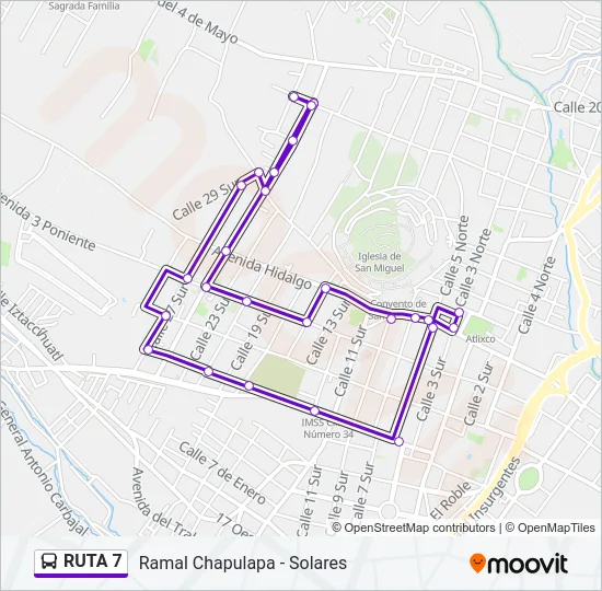 RUTA 7 Bus Line Map