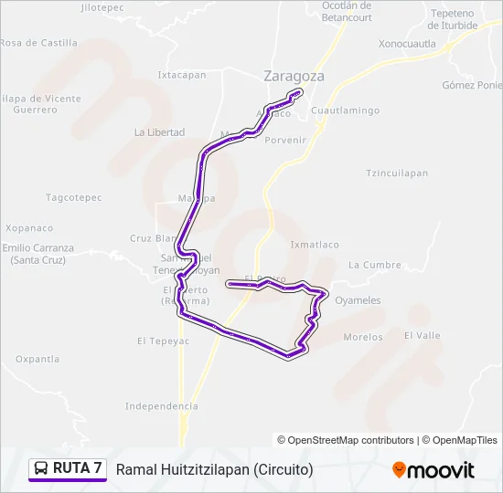RUTA 7 Bus Line Map