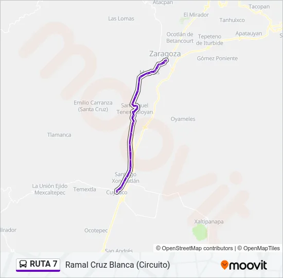 RUTA 7 Bus Line Map