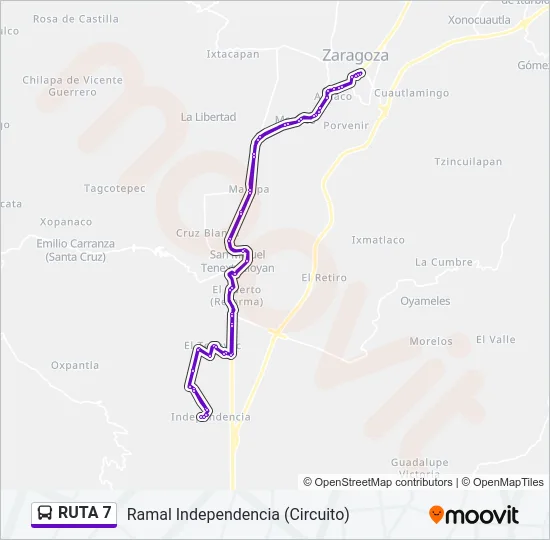 RUTA 7 Bus Line Map