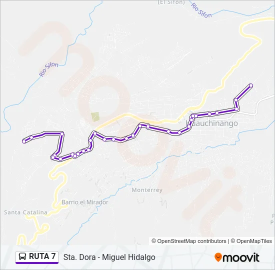 RUTA 7 Bus Line Map