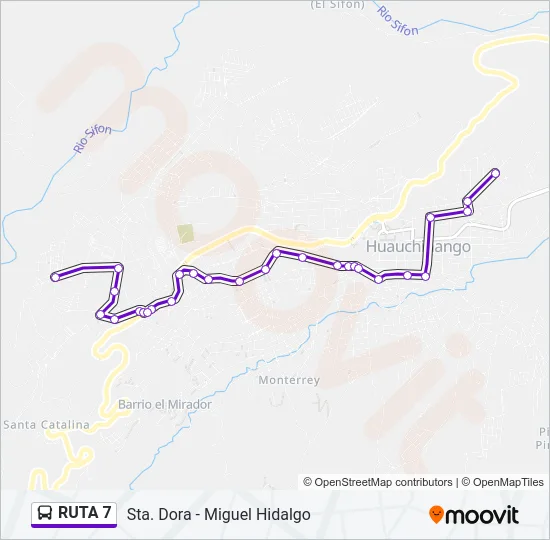 RUTA 7 Bus Line Map