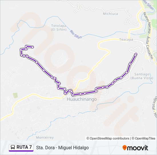 Mapa de RUTA 7 de autobús