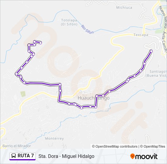 Mapa de RUTA 7 de autobús