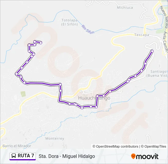 RUTA 7 Bus Line Map
