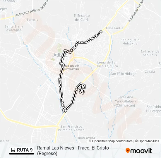 RUTA 9 Bus Line Map
