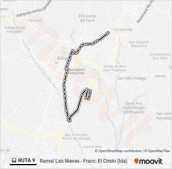 RUTA 9 bus Line Map