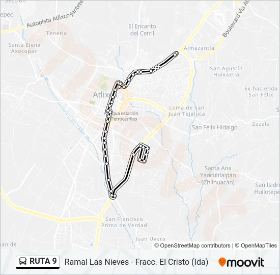 RUTA 9 Bus Line Map