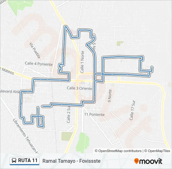 RUTA 11 Bus Line Map