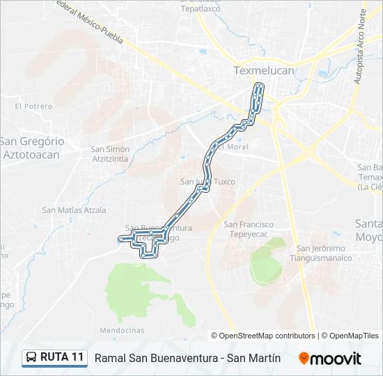RUTA 11 Bus Line Map