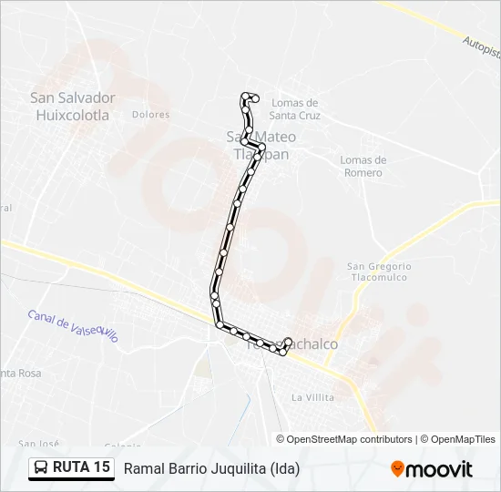 RUTA 15 Bus Line Map