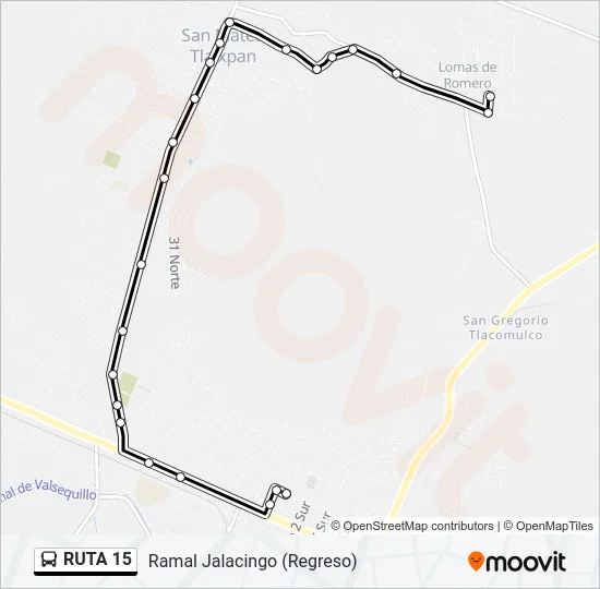 RUTA 15 Bus Line Map