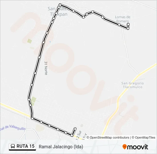 RUTA 15 Bus Line Map