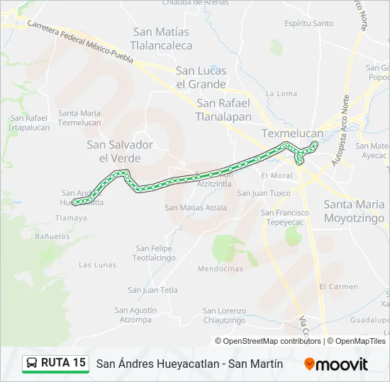 RUTA 15 Bus Line Map