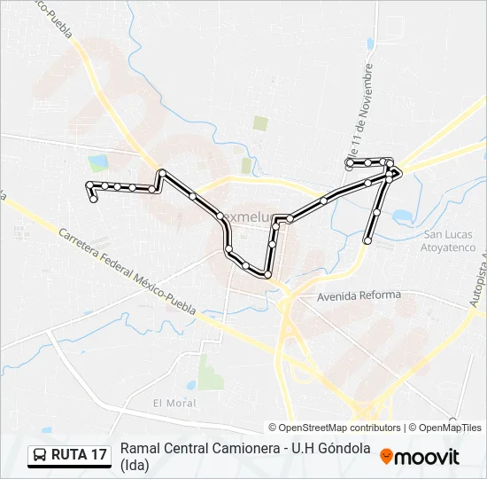 RUTA 17 Bus Line Map