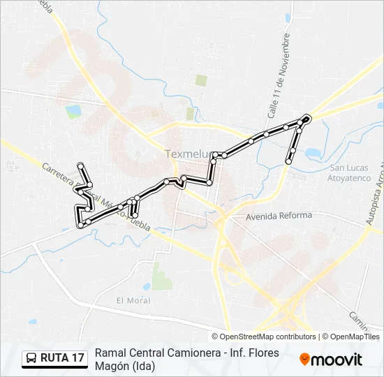 RUTA 17 Bus Line Map