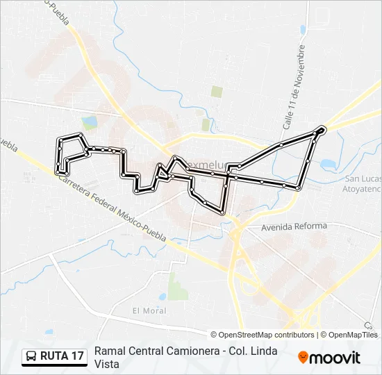 RUTA 17 Bus Line Map