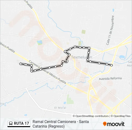 RUTA 17 Bus Line Map