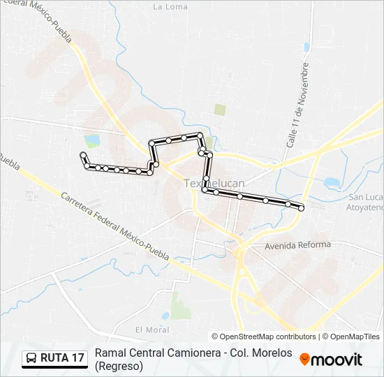 RUTA 17 Bus Line Map