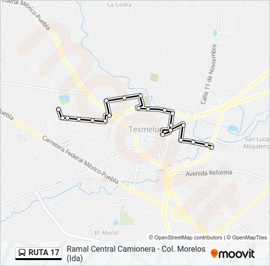 RUTA 17 Bus Line Map